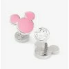 New 🔔 Disney Mickey Mouse Silhouette Pink Cufflinks 🔥