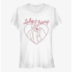 Flash Sale 🎁 Disney Lady And The Tramp Love Pups Girls T-Shirt 🛒