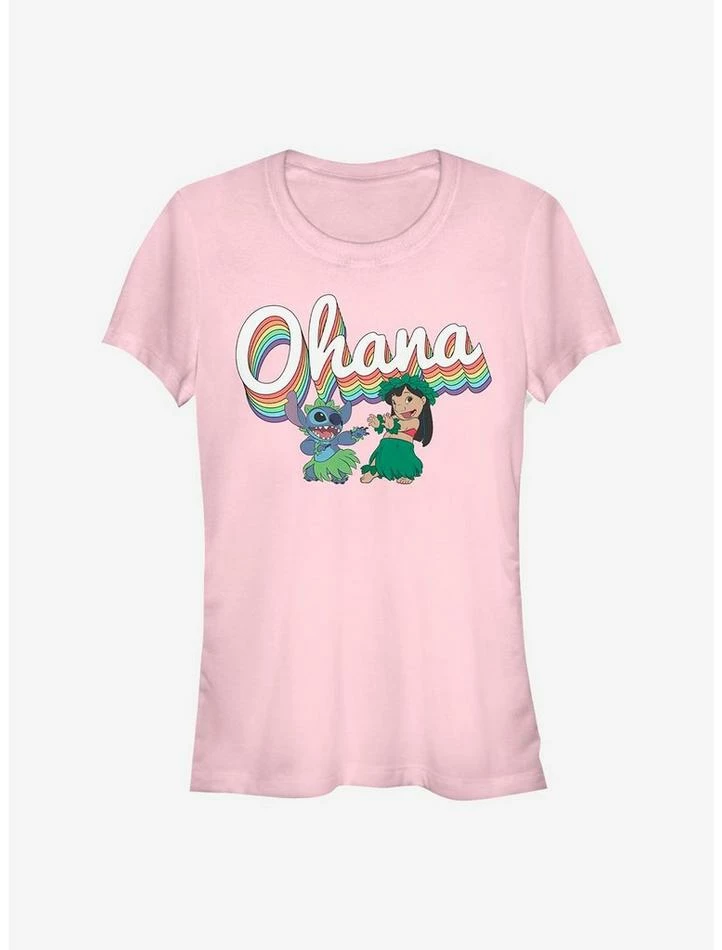 Flash Sale 😍 Disney Lilo & Stitch Rainbow Ohana Girls T-Shirt ✨ 1 Flash Sale 😍 Disney Lilo & Stitch Rainbow Ohana Girls T-Shirt ✨