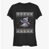 Cheap 😍 Disney Lilo & Stitch ❄ Christmas Front Girls T-Shirt 🔥