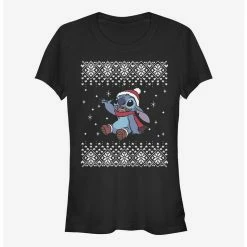 Cheap 😍 Disney Lilo & Stitch ❄ Christmas Front Girls T-Shirt 🔥