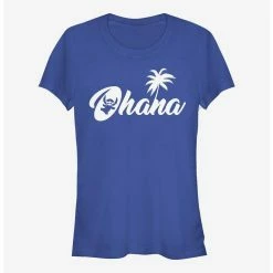 New 👏 Disney Lilo & Stitch Sillhouette Ohana Girls T-Shirt 🥰