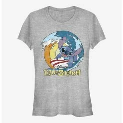 Promo 🤩 Disney Lilo & Stitch Surf 🎁 Girls T-Shirt ✔️
