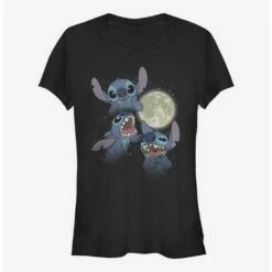 Best Pirce 🥰 Disney Lilo & Stitch Three Stitch Moon Girls T-Shirt 😍