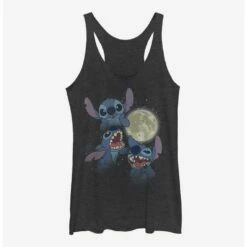 Discount 😀 Disney Lilo & Stitch Three Stitch Moon Girls Tank 🤩