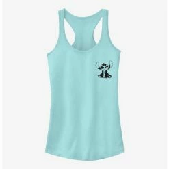 Best Pirce ❤️ Disney Lilo & Stitch Vintage Lined Stitch 👍 Girls Tank ❤️