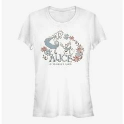 New 💯 Disney Alice In Wonderland Alice And Rabbit 🥰 Girls T-Shirt ✔️