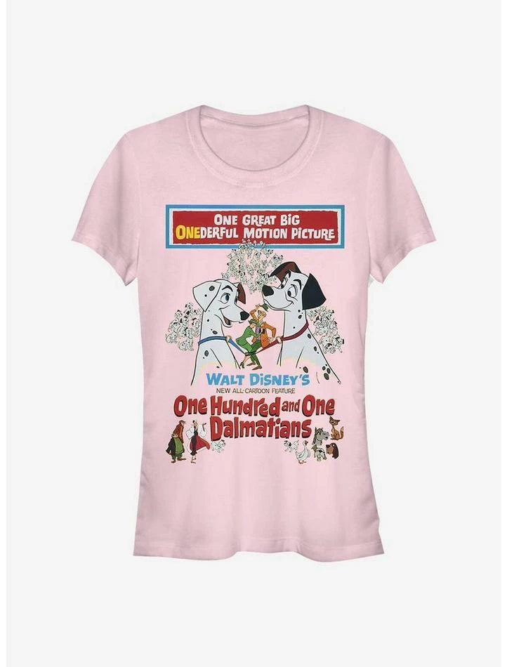 New 👍 Disney 101 Dalmatians Vintage Poster Girls T-Shirt 🤩 1 New 👍 Disney 101 Dalmatians Vintage Poster Girls T-Shirt 🤩
