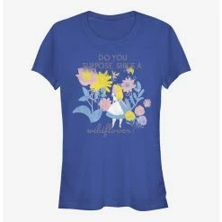 Buy 💯 Disney Alice In Wonderland Wildflower ⌛ Girls T-Shirt ❤️