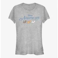 New ❤️ Disney The Aristocats Kitten Walk Logo 🧨 Girls T-Shirt ⌛