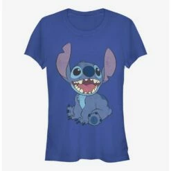 Top 10 😉 Disney Lilo & Stitch Basic Happy Stitch Girls T-Shirt ✔️