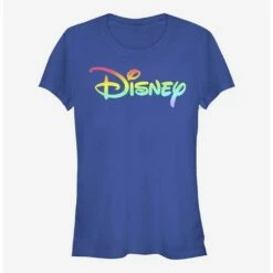 Buy 👏 Disney Classic Rainbow Fill Logo Girls T-Shirt ⭐