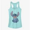 Best Pirce ✨ Disney Lilo & Stitch Basic Happy Stitch Girls Tank 💯