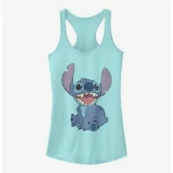 Best Pirce ✨ Disney Lilo & Stitch Basic Happy Stitch Girls Tank 💯