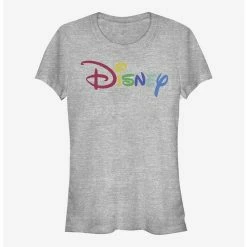 Best Sale ⌛ Disney Classic Multicolor Disney Logo Girls T-Shirt 🧨