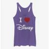 New 💯 Disney Classic I Heart Disney Logo Girls Tank ✔️