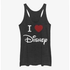 Deals 🌟 Disney Classic I Heart Disney Logo Girls Tank 🤩