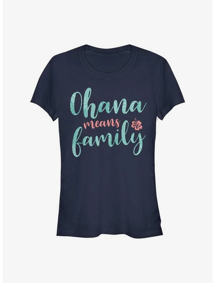 Promo ⭐ Disney Lilo & Stitch Ohana Script 😀 Girls T-Shirt ⌛ 1 Promo ⭐ Disney Lilo & Stitch Ohana Script 😀 Girls T-Shirt ⌛