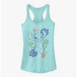Budget ⭐ Disney Lilo & Stitch Retro Tropical Tonal Stitch Girls Tank 🥰