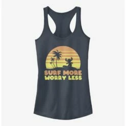 Buy 🛒 Disney Lilo & Stitch Surf More Worry Less 😀 Girls Tank ✔️