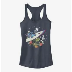 Outlet 🧨 Disney Lilo & Stitch Surfer Dude Girls Tank 😉