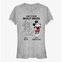 Promo 😍 Disney Mickey Mouse Mickey Drawing Girls T-Shirt 🔔