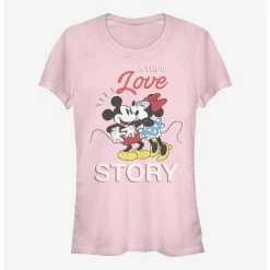 Promo 😉 Disney Mickey Mouse True Love Story Girls T-Shirt 🤩