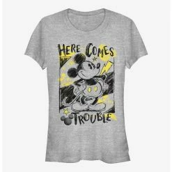 Hot Sale ⭐ Disney Mickey Mouse Trouble Comes ❤️ Girls T-Shirt 👏