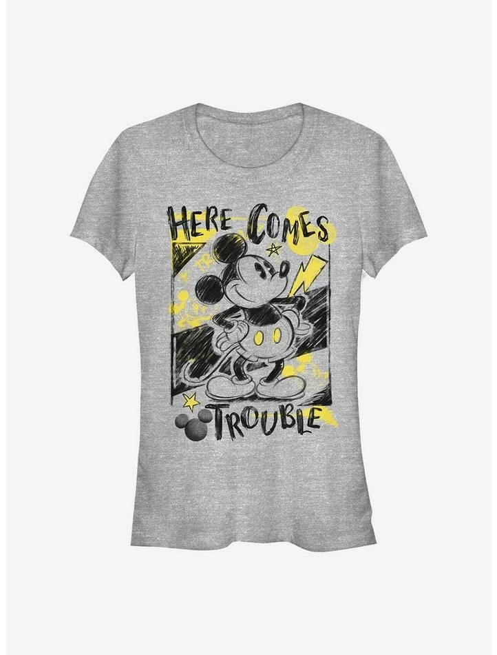 Hot Sale โญ Disney Mickey Mouse Trouble Comes โค๏ธ Girls T-Shirt ๐ 1 Hot Sale โญ Disney Mickey Mouse Trouble Comes โค๏ธ Girls T-Shirt ๐