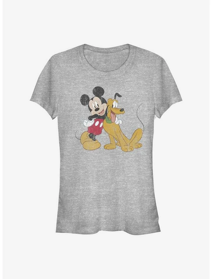 Budget 👍 Disney Mickey Mouse Mickey And Pluto Girls T-Shirt 🔥 1 Budget 👍 Disney Mickey Mouse Mickey And Pluto Girls T-Shirt 🔥