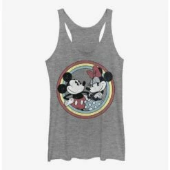New ❤️ Disney Mickey Mouse Mickey Minnie Circle 😉 Girls Tank 🎁