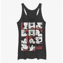 Best Pirce 🧨 Disney Mickey Mouse Mickey Mouse Expression Grid Girls Tank 🔔