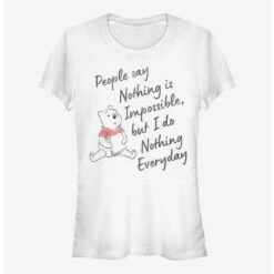 Outlet 🤩 Disney Winnie The Pooh Nothing Is Impossible Girls T-Shirt 👏