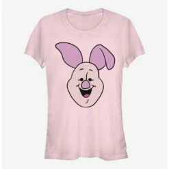 Discount ⌛ Disney Winnie The Pooh Piglet Big Face Girls T-Shirt 🌟
