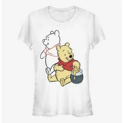 Cheap 🥰 Disney Winnie The Pooh Pooh Line Art 🌟 Girls T-Shirt ❤️