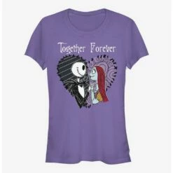Best Pirce 🥰 The Nightmare Before Christmas Jack & Sally Together Forever Girls T-Shirt 🎉