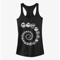 New 😉 Disney The Nightmare Before ❄ Christmas Jack Emotions Spiral 🎁 Girls Tank ⭐