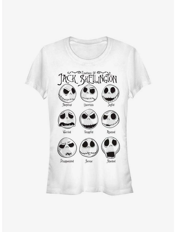 Outlet โจ Disney The Nightmare Before ๐ Christmas Jack Emotions Girls T-Shirt โค๏ธ 1 Outlet โจ Disney The Nightmare Before ๐ Christmas Jack Emotions Girls T-Shirt โค๏ธ