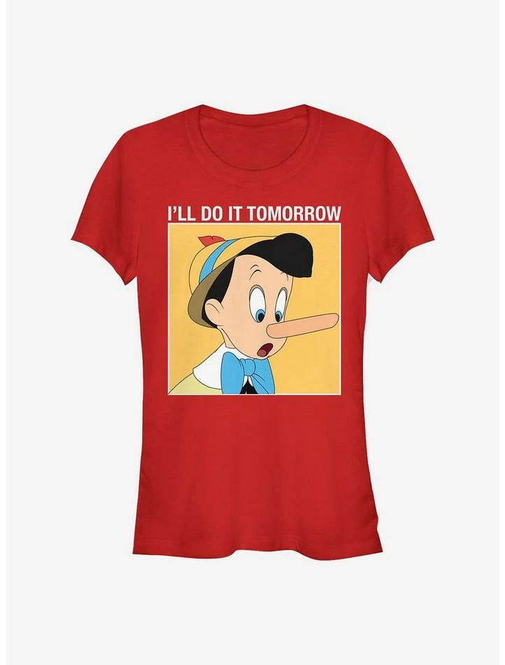 Wholesale ❤️ Disney Pinocchio Do It Tomorrow ✔️ Girls T-Shirt ⌛ 3 Wholesale ❤️ Disney Pinocchio Do It Tomorrow ✔️ Girls T-Shirt ⌛ - Image 3