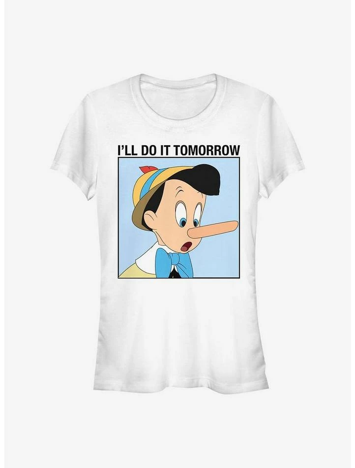 Wholesale ❤️ Disney Pinocchio Do It Tomorrow ✔️ Girls T-Shirt ⌛ 2 Wholesale ❤️ Disney Pinocchio Do It Tomorrow ✔️ Girls T-Shirt ⌛ - Image 2