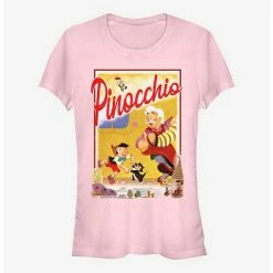 Budget ✔️  Disney Pinocchio Storybook Poster  Girls T-Shirt ✨