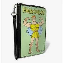 Promo 🎉 Disney Hercules Flexing Pose Green Yellow Zip Around Wallet ❤️