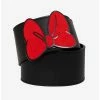 Best Pirce ✨ Disney Minnie Mouse Red Bow Vegan Leather Belt ⌛