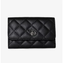 Deals ⌛ Disney Signature D Logo Quilted Vegan Leather Foldover Wallet ⭐