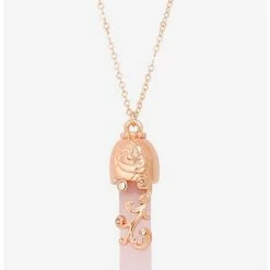 Promo 💯 Disney Beauty And The Beast Rose Crystal Necklace 💯