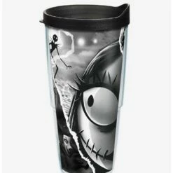 Best Sale ✔️ The Nightmare Before 😉 Christmas Torn Collage 24oz Classic Tumbler With Lid ❤️