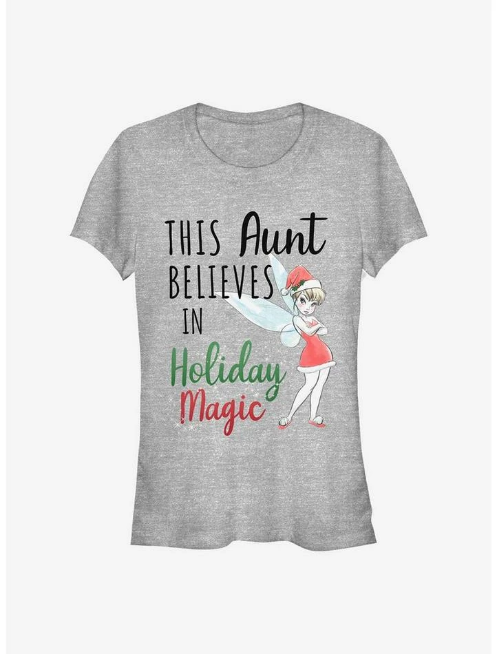 Promo 😍 Disney Tinker Bell Holiday Magic Aunt Girls T-Shirt ❤️ 1 Promo 😍 Disney Tinker Bell Holiday Magic Aunt Girls T-Shirt ❤️