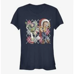 New ✨ Disney Pixar Toy Story Argyle 😉 Christmas Girls T-Shirt 🎉