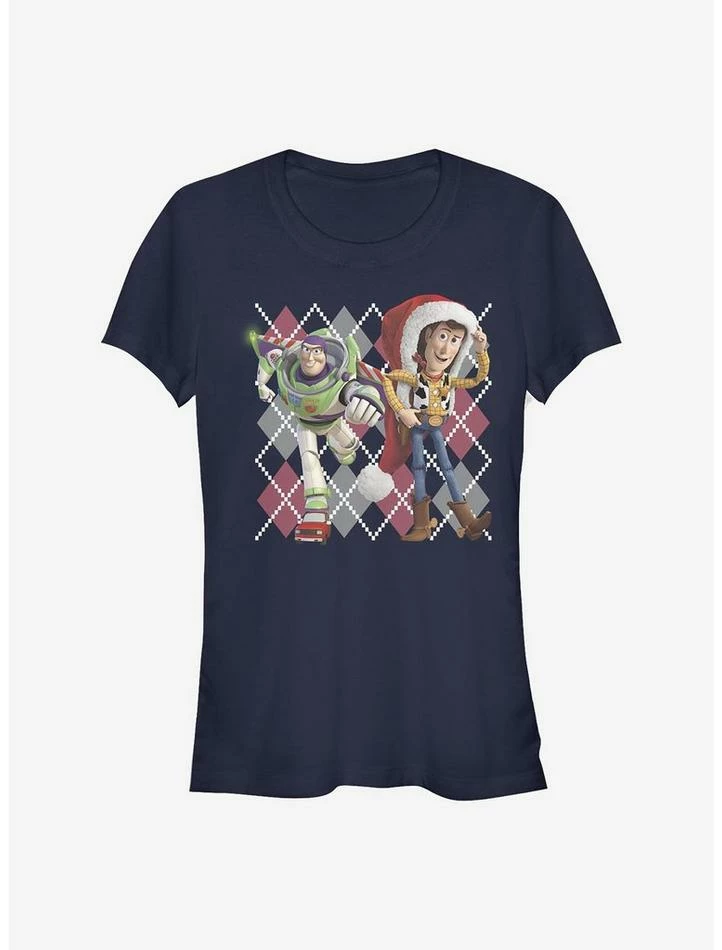 New ✨ Disney Pixar Toy Story Argyle 😉 Christmas Girls T-Shirt 🎉 1 New ✨ Disney Pixar Toy Story Argyle 😉 Christmas Girls T-Shirt 🎉