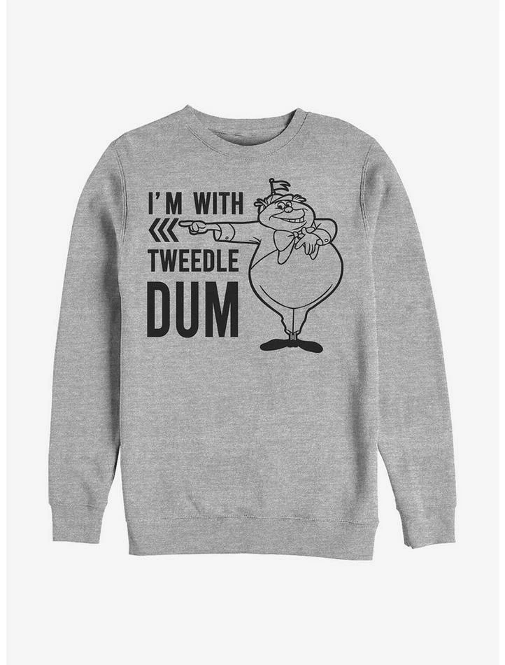 Buy ✔️ Disney Alice In Wonderland I'm With Tweedle Dum Crew Sweatshirt 👏 1 Buy ✔️ Disney Alice In Wonderland I'm With Tweedle Dum Crew Sweatshirt 👏